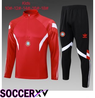Bayern Munich Kids kit Training Tracksuit Red 2025/2026