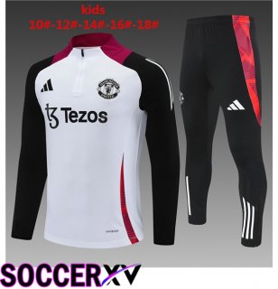 Manchester United Kids kit Training Tracksuit White 2025/2026