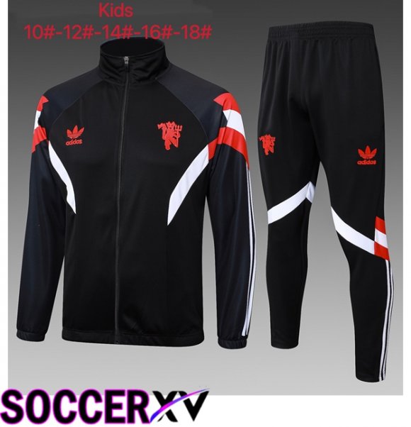 Manchester United Kids kit Training Jacket Suit Black 2025/2026