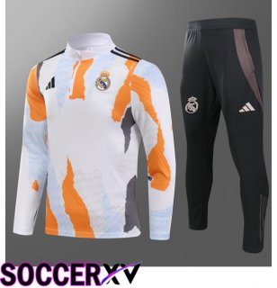 Real Madrid Kids kit Training Tracksuit White 2025/2026