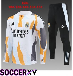 Real Madrid Kids kit Training Tracksuit White 2025/2026