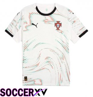 Portugal Away Soccer Jersey White 2025/2026