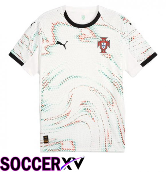 Portugal Away Soccer Jersey White 2025/2026