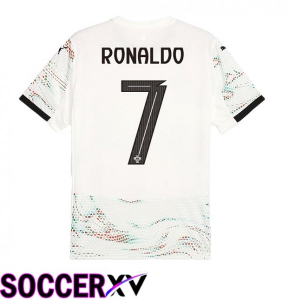 Portugal (RONALDO 7) Away Soccer Jersey White 2025/2026