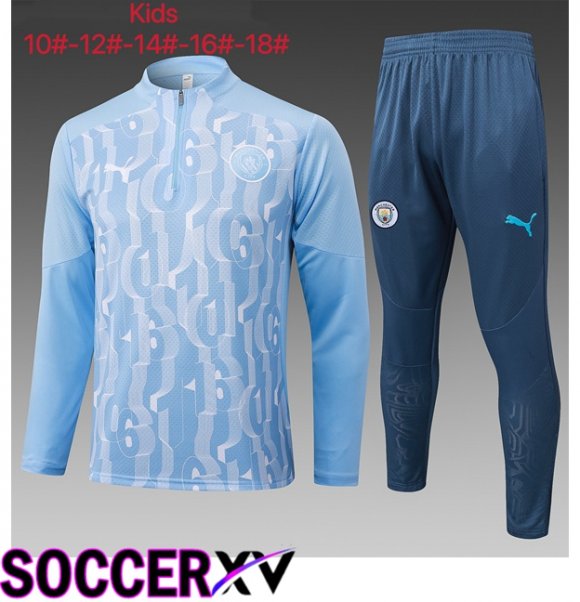 Manchester City Kids kit Training Tracksuit Blue 2025/2026