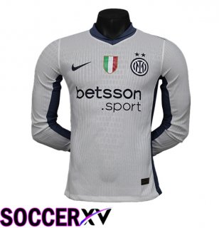 Inter Milan Long sleeve Away Soccer Jersey 2024/2025
