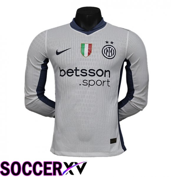 Inter Milan Long sleeve Away Soccer Jersey 2024/2025