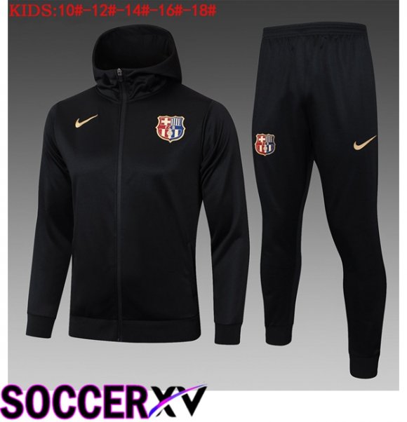 FC Barcelona Kids kit Training Tracksuit Hoodie Black 2025/2026