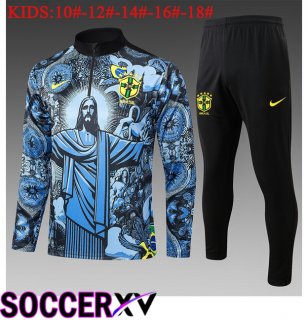Brazil Kids kit Training Tracksuit Blue 2025/2026