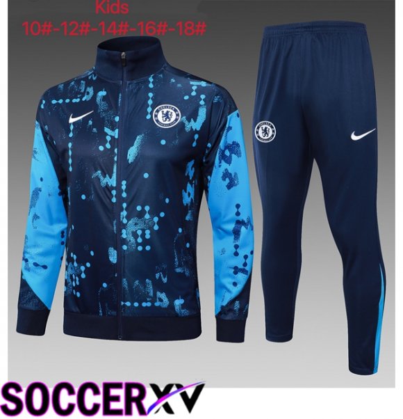 FC Chelsea Kids kit Training Jacket Suit Blue Royal 2025/2026