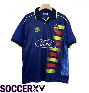 Valencia CF Retro Away Soccer Jersey Blue 1996-1997