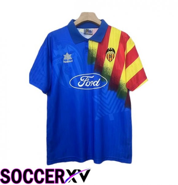 Valencia CF Retro Away Soccer Jersey Blue 1995-1996