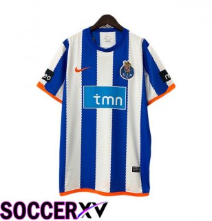FC Porto Retro Home Soccer Jersey White Blue 2010-2011
