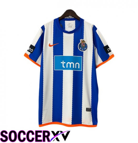 FC Porto Retro Home Soccer Jersey White Blue 2010-2011