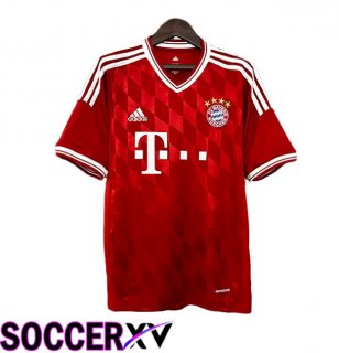Bayern Munich Retro Home Soccer Jersey Red 2013-2014