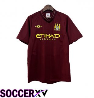Manchester City Retro Away Soccer Jersey Brown 2012-2013