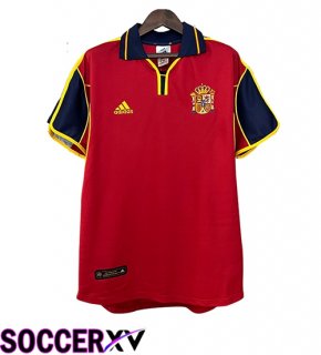 Spain Retro Home Soccer Jersey 2000