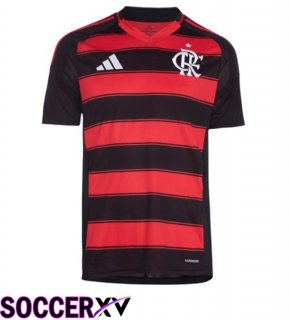 Flamengo Home Soccer Jersey Red Black 2025/2026