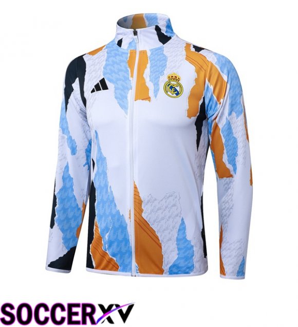 Real Madrid Training Jacket White Blue 2025/2026