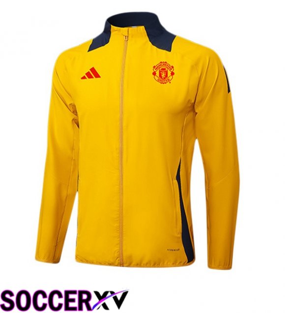 Manchester United Training Jacket Yellow 2025/2026
