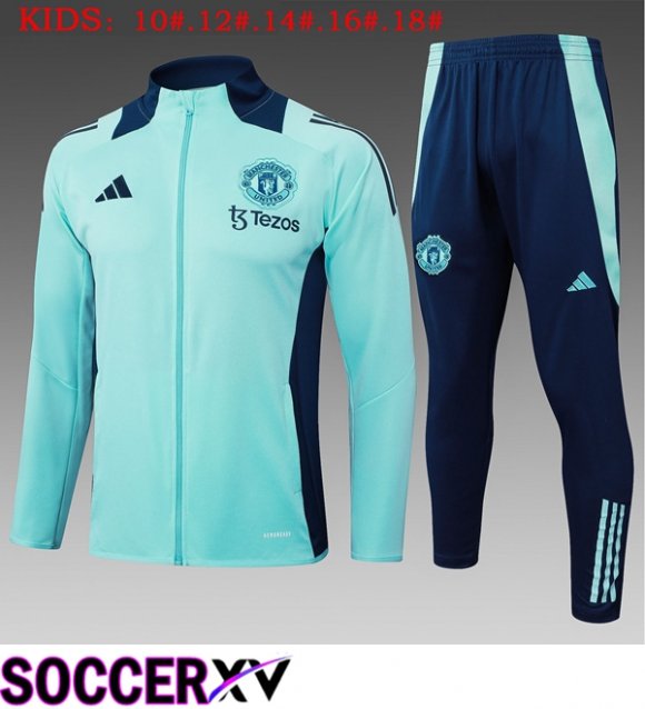 Manchester United Kids kit Training Jacket Suit Green 2025/2026