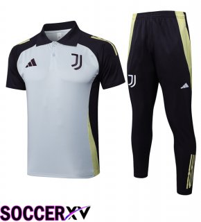Juventus Soccer Polo + Training Pants Grey 2025/2026