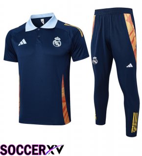 Real Madrid Soccer Polo + Training Pants Blue Royal 2025/2026