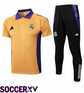 Real Madrid Soccer Polo + Training Pants Yellow 2025/2026