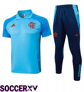 Flamengo Soccer Polo + Training Pants Blue 2025/2026