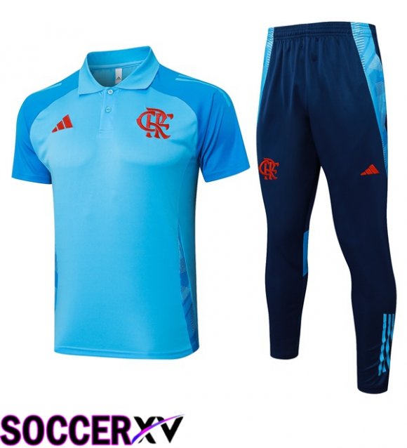 Flamengo Soccer Polo + Training Pants Blue 2025/2026