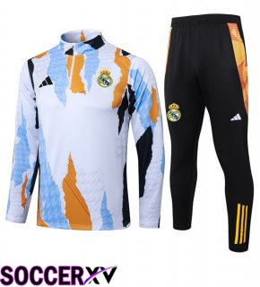 Real Madrid kit Training Tracksuit White Yellow 2025/2026
