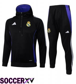 Real Madrid Training Tracksuit Hoodie Black 2025/2026