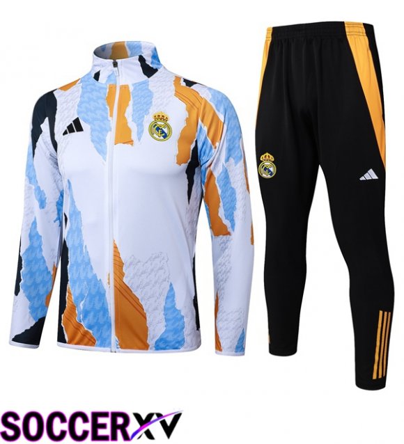 Real Madrid kit Training Jacket Suit White Blue 2025/2026