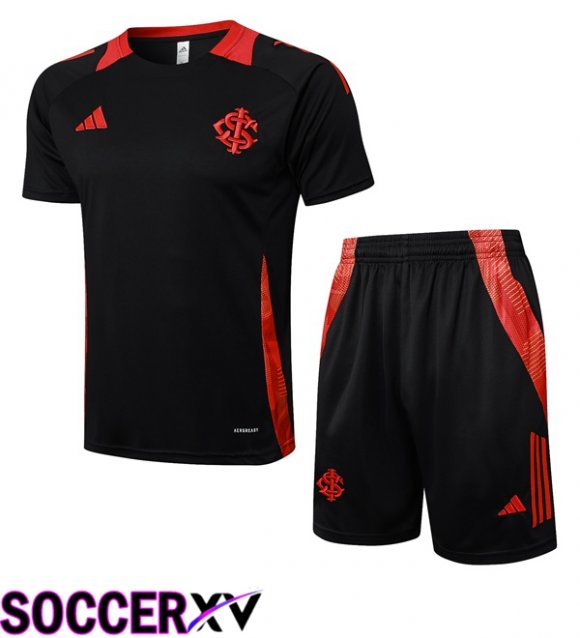 SC Internacional kit Training T Shirt + Shorts Black 2025/2026