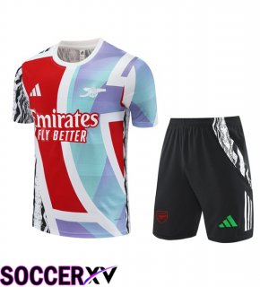 Arsenal kit Training T Shirt + Shorts Red White 2025/2026