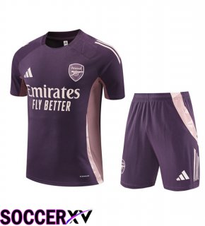 Arsenal kit Training T Shirt + Shorts Purple 2025/2026