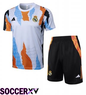 Real Madrid kit Training T Shirt + Shorts White 2025/2026