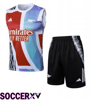 Arsenal Soccer Vest + Shorts Red Blue 2025/2026