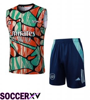 Arsenal Soccer Vest + Shorts Red Green 2025/2026