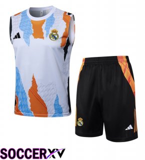 Real Madrid Soccer Vest + Shorts White 2025/2026