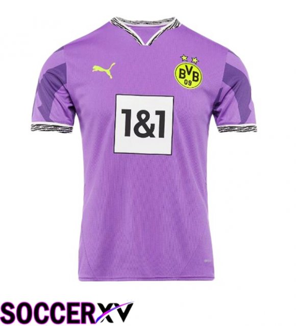 Dortmund BVB Goalkeeper Soccer Jersey Purple 2024/2025