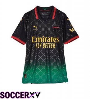 AC Milan Goalkeeper Soccer Jersey Black Green 2024/2025