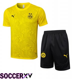 Dortmund BVB kit Training T Shirt + Shorts Yellow 2025/2026