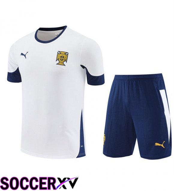 Portugal kit Training T Shirt + Shorts White 2025/2026
