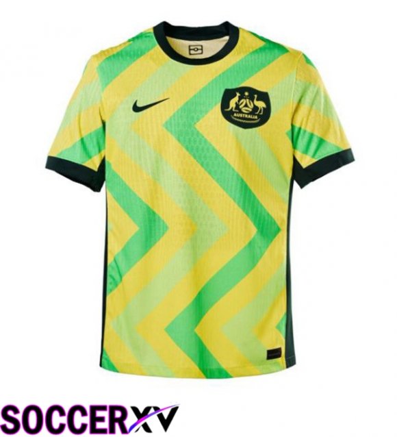 Australia Home Soccer Jersey Yellow Green 2025/2026