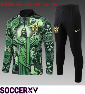 Brazil Kids kit Training Tracksuit Green 2025/2026