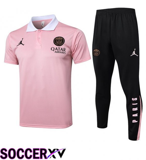 Jordan Paris PSG Soccer Polo + Training Pants Pink 2025/2026
