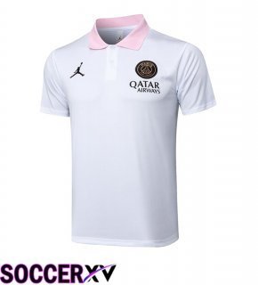 Jordan Paris PSG Soccer Polo White 2025/2026