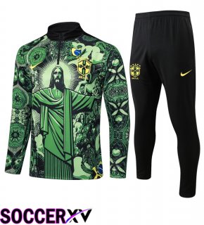 Brazil kit Training Tracksuit Green Black 2025/2026