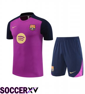 FC Barcelona kit Training T Shirt + Shorts Purple 2025/2026